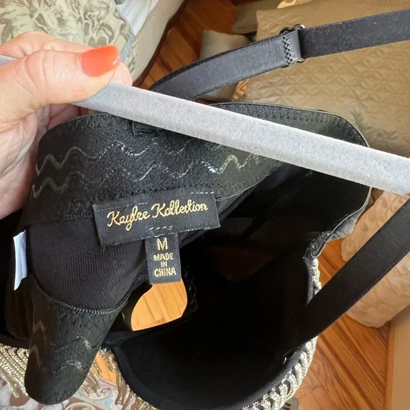 Black Rhinestone Bustier Top | Black Rhinestone Corset Top - Picture 6 of 6